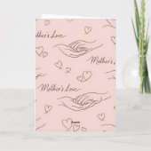 Custom Modern Line Art Mother's Day カード (裏面)