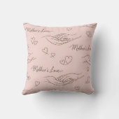 Custom Modern Line Art Mother's Day クッション (裏面)