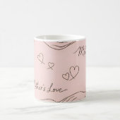 Custom Modern Line Art Mother's Day コーヒーマグカップ (中央)