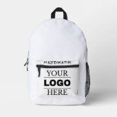 custom modern logo business branded プリントバックパック (正面)