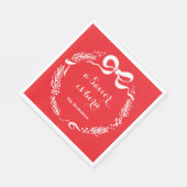 Custom Modern Luke 2 Scripture Red Christmas スタンダードランチョンナプキン (角)