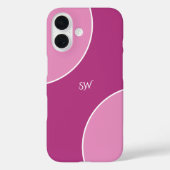 Custom Modern Magenta Pink Minimalist Case-Mate iPhoneケース (裏面)