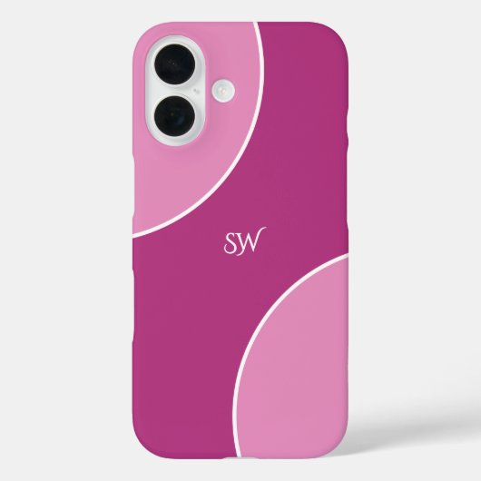 Custom Modern Magenta Pink Minimalist Case-Mate iPhoneケース (裏面)