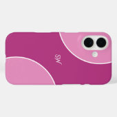 Custom Modern Magenta Pink Minimalist Case-Mate iPhoneケース (裏面 (横))