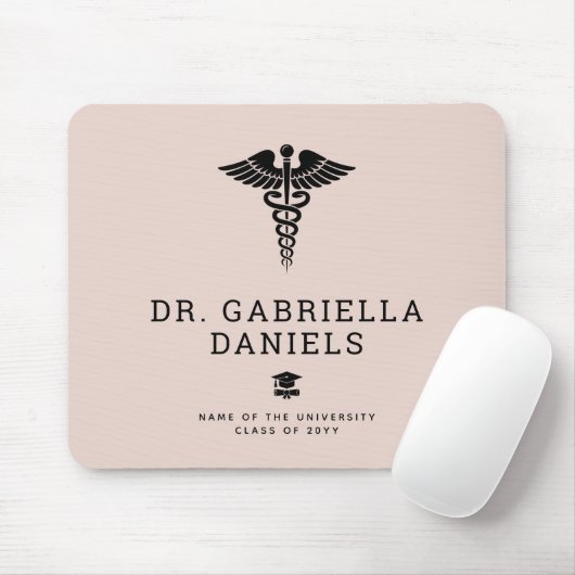 Custom Modern Medical School Doctor Graduation マウスパッド (マウス)