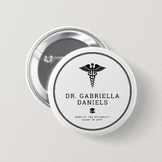 Custom Modern Medical School Doctor Graduation 缶バッジ (正面&裏面)