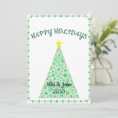 Custom Modern Minalist Christmas Holiday Card  シーズンカード (スタンド正面)