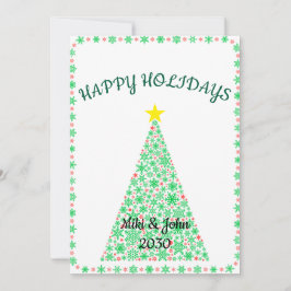 Custom Modern Minalist Christmas Holiday Card  シーズンカード
