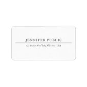 Custom Modern Minimal Elegant Professional Simple ラベル (正面)