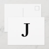 Custom Modern Minimalist Alphabet Design ポストカード (正面/裏面)