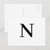 Custom Modern Minimalist Alphabet Design ポストカード (正面/裏面)