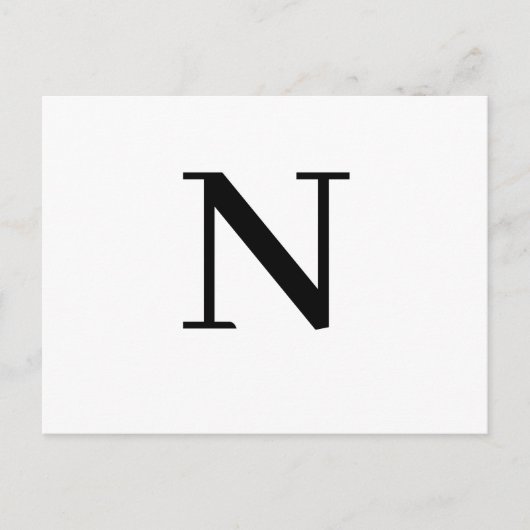 Custom Modern Minimalist Alphabet Design ポストカード (正面)