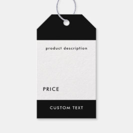 Custom Modern Minimalist Black QR Code Price Tag ギフトタグ