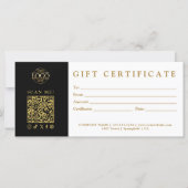 Custom Modern Minimalist Business Gift Certificate (正面)