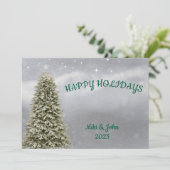 Custom Modern Minimalist Christmas Holiday Card シーズンカード (スタンド正面)