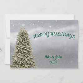 Custom Modern Minimalist Christmas Holiday Card  シーズンカード