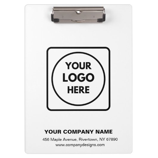 Custom Modern Minimalist Logo clipboard クリップボード (正面)