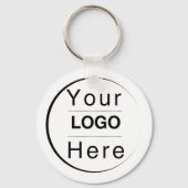 Custom Modern Minimalist Name & Initial  キーホルダー (正面)