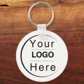 Custom Modern Minimalist Name & Initial  キーホルダー (正面)