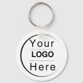 Custom Modern Minimalist Name & Initial  キーホルダー (裏面)