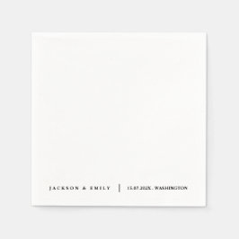 Custom Modern Minimalistic Wedding スタンダードカクテルナプキン