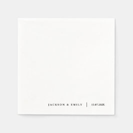 Custom Modern Minimalistic Wedding スタンダードカクテルナプキン