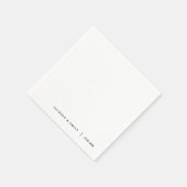 Custom Modern Minimalistic Wedding スタンダードカクテルナプキン (角)