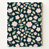 Custom Modern Pink Wildflowers ノートブック (裏面)