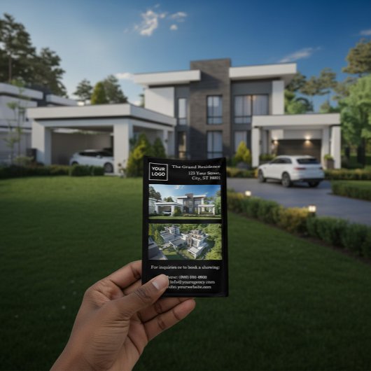 Custom Modern Real Estate Flyer with QR Code チラシ