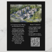 Custom Modern Real Estate Flyer with QR Code チラシ (裏面)