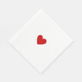 Custom Modern Red Heart スタンダードランチョンナプキン (角)