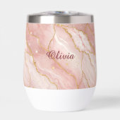 Custom Modern Rose Quartz Marble Gold (正面)