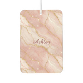 Custom Modern Rose Quartz Marble Gold カーエアーフレッシュナー