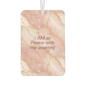 Custom Modern Rose Quartz Marble Gold カーエアーフレッシュナー (裏面)