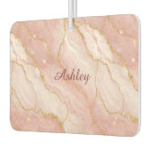 Custom Modern Rose Quartz Marble Gold カーエアーフレッシュナー (左)