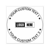 Custom Modern Round Business Logo & Text Seal セルフインキングスタンプ (デザイン)
