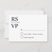 Custom Modern rsvp card 招待状 (正面)