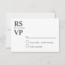 Custom Modern rsvp card
