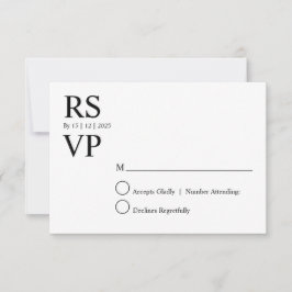 Custom Modern rsvp card 招待状