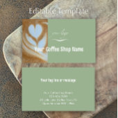 Custom Modern Sage Add Logo and Photo Template 名刺