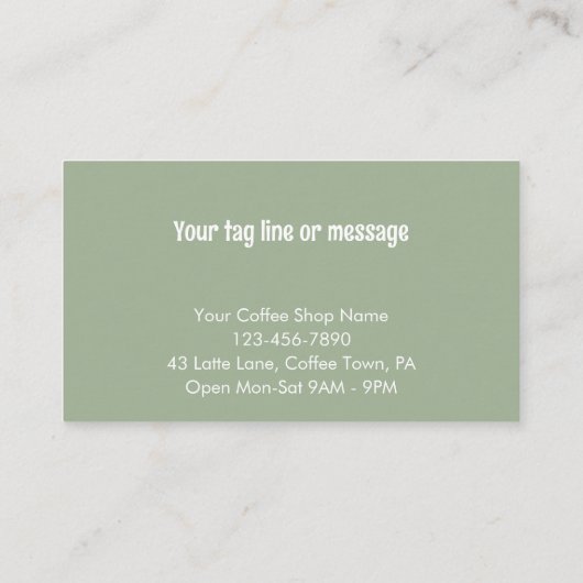 Custom Modern Sage Add Logo and Photo Template 名刺 (裏面)