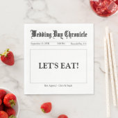Custom Modern Simple Script Wedding Buffet Paper スタンダードランチョンナプキン (インサイチュ)