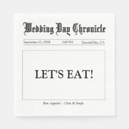 Custom Modern Simple Script Wedding Buffet Paper スタンダードランチョンナプキン