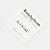 Custom Modern Simple Script Wedding Buffet Paper スタンダードランチョンナプキン (角)