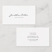 Custom Modern Simple Template Script Typography 名刺 (正面/裏面)