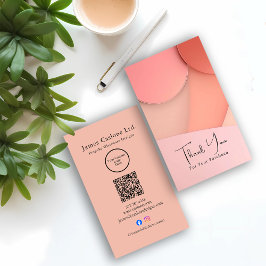 Custom Modern Style Business Thank You Card Insert 名刺