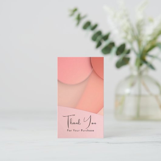 Custom Modern Style Business Thank You Card Insert 名刺 (スタンド正面)