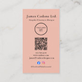 Custom Modern Style Business Thank You Card Insert 名刺 (裏面)