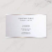 Custom Modern Stylish Professional Silver Template 名刺 (裏面)