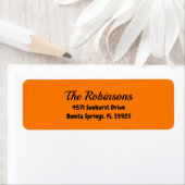 Custom Modern Stylish Safety Orange Address Label ラベル (インサイチュ)
